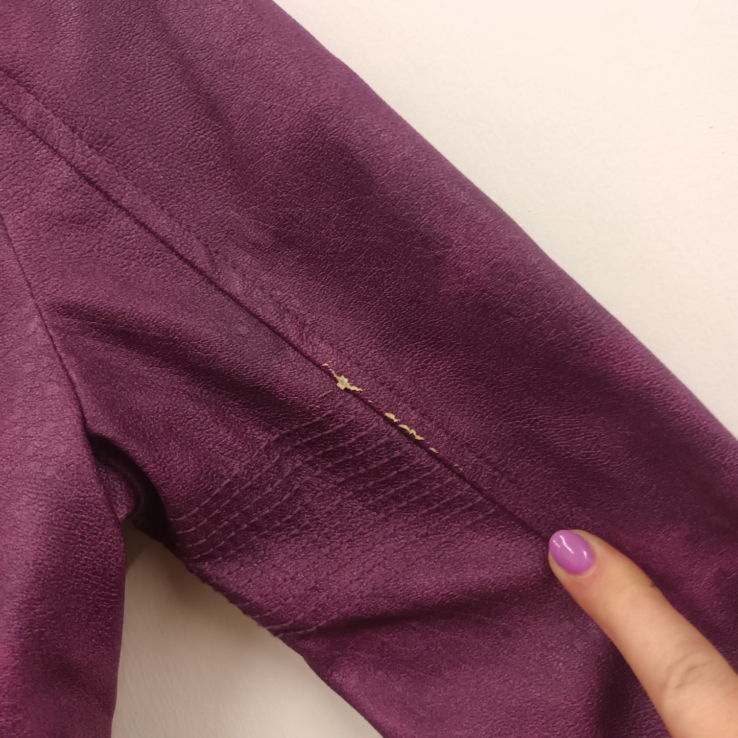 Disney Store 13 Years Descendants Purple Faux Leather Jacket