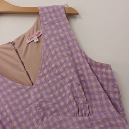 Little Wings Factory Size 14 Lilac & Pink Gingham Dress