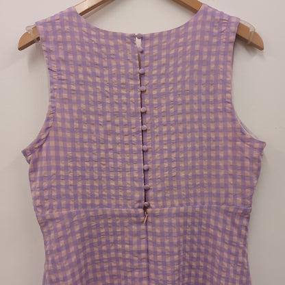 Little Wings Factory Size 14 Lilac & Pink Gingham Dress