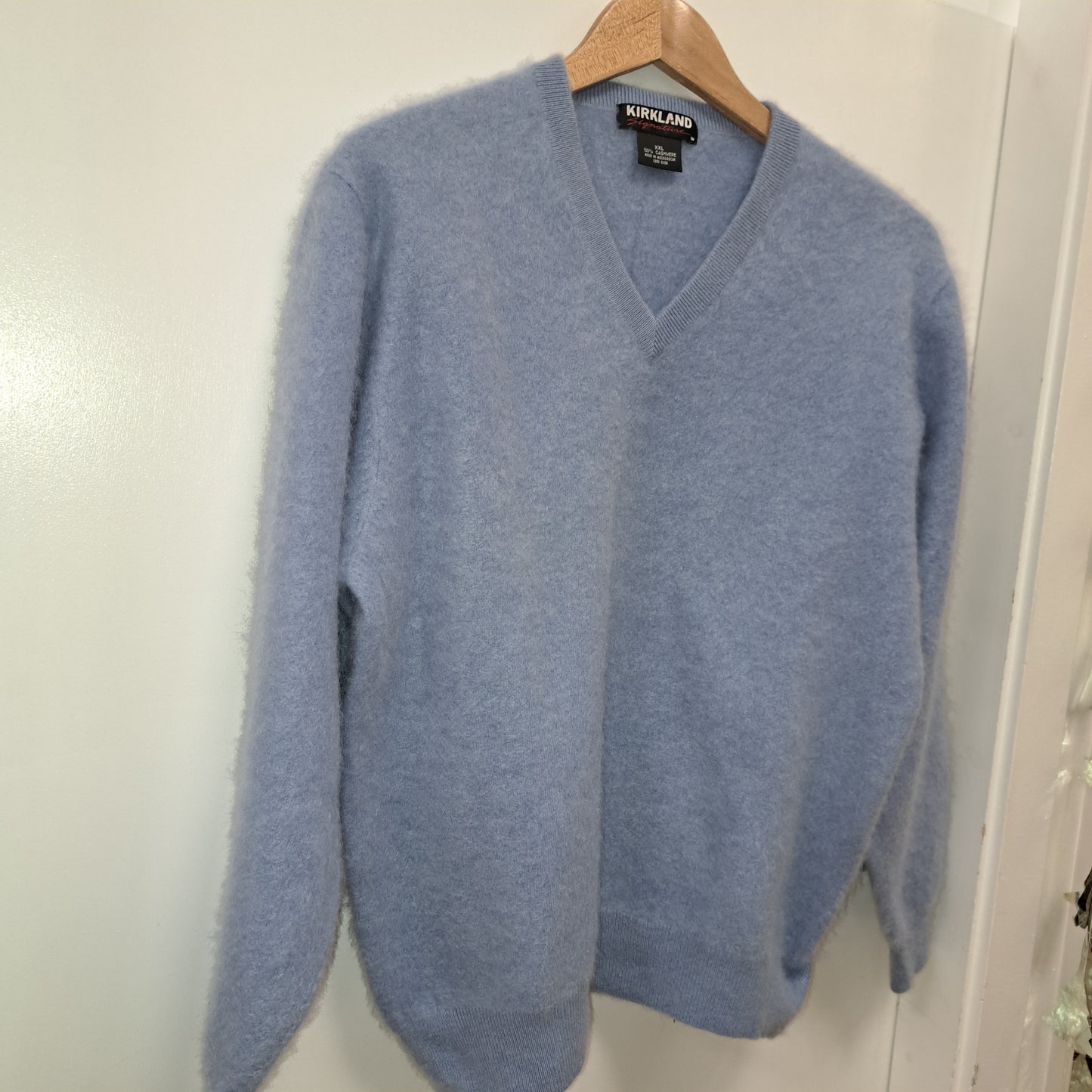 Kirkland Cashmere Mens Sweater Sky Blue XXL