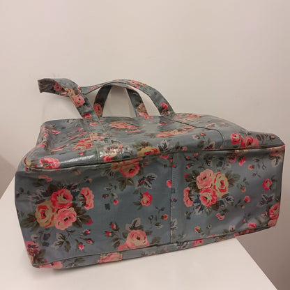 Cath Kidston PVC Grey & Pink Floral Bag