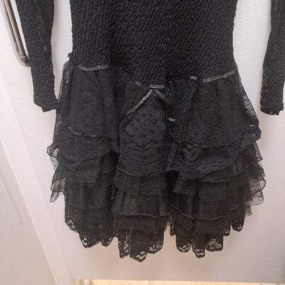 Vintage Paris Couture Black Maick Harold Dress Small