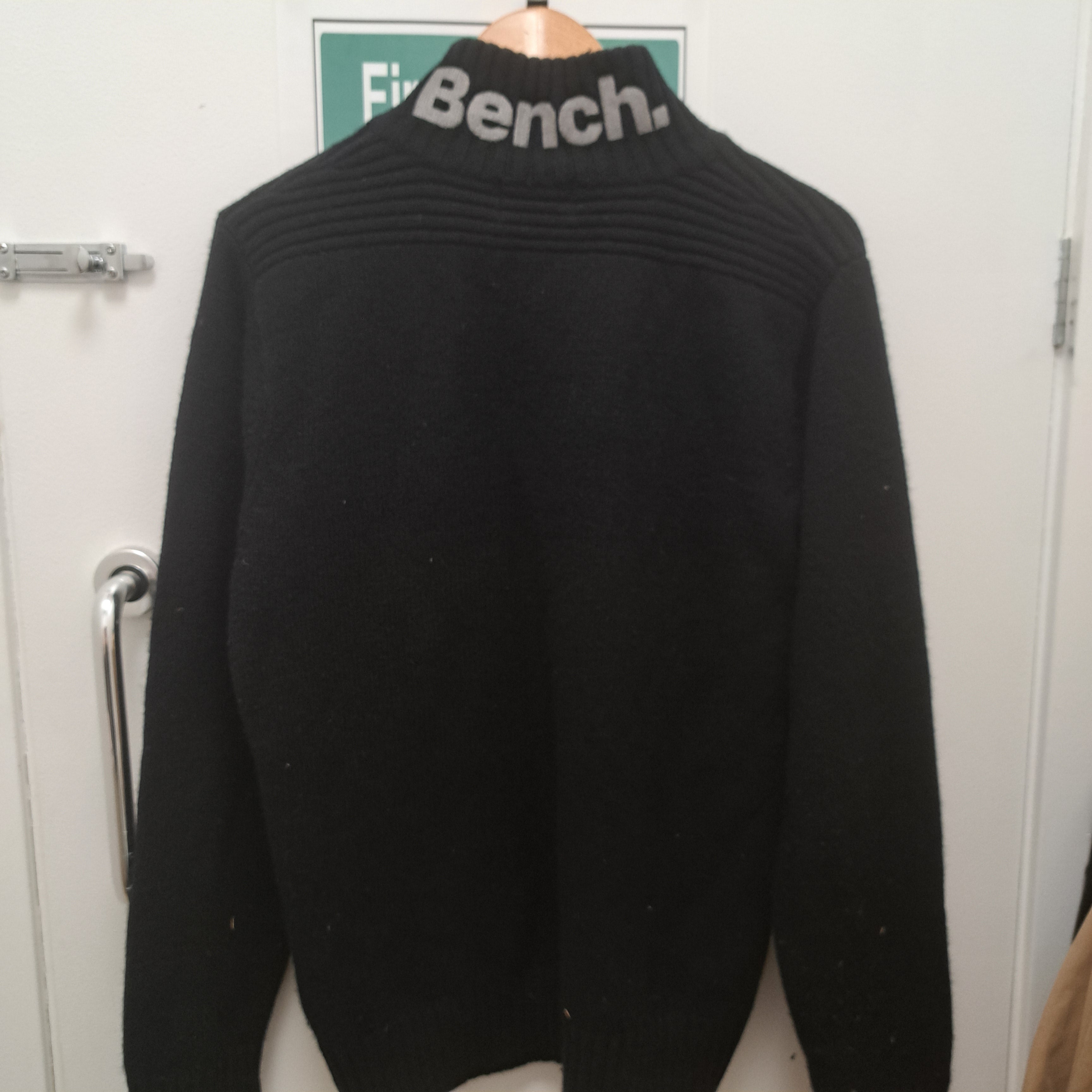 Black branded jumper best sale