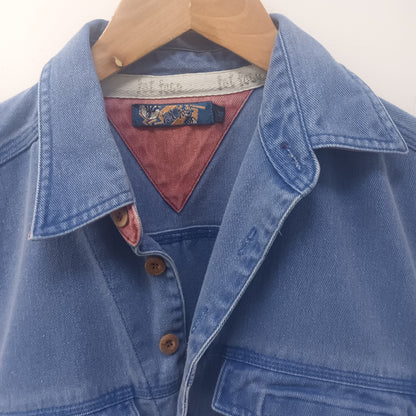 Fat Face Men's Medium Blue Denim Shirt