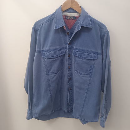 Fat Face Men's Medium Blue Denim Shirt