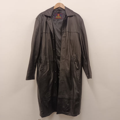 Vintage 90's Y2K Long Length Leather Coat