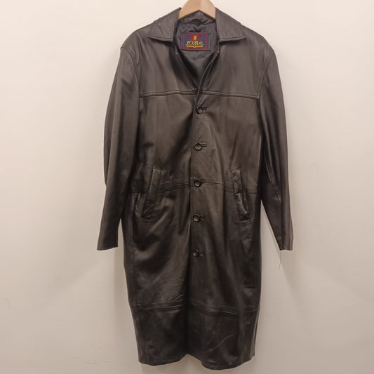 Vintage 90's Y2K Long Length Leather Coat