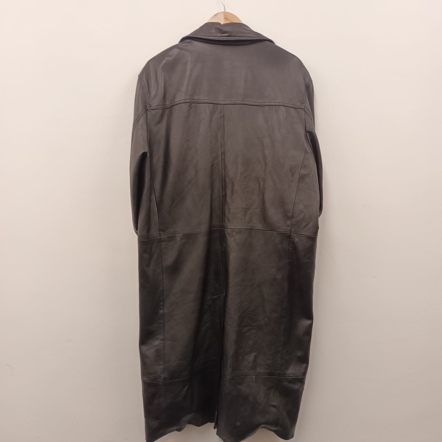 Vintage 90's Y2K Long Length Leather Coat