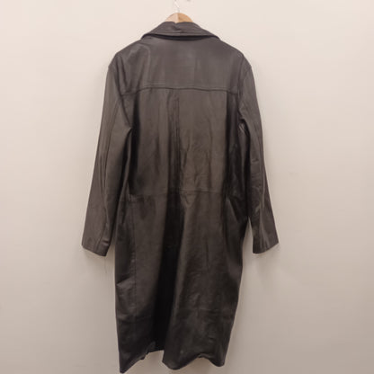 Vintage 90's Y2K Long Length Leather Coat