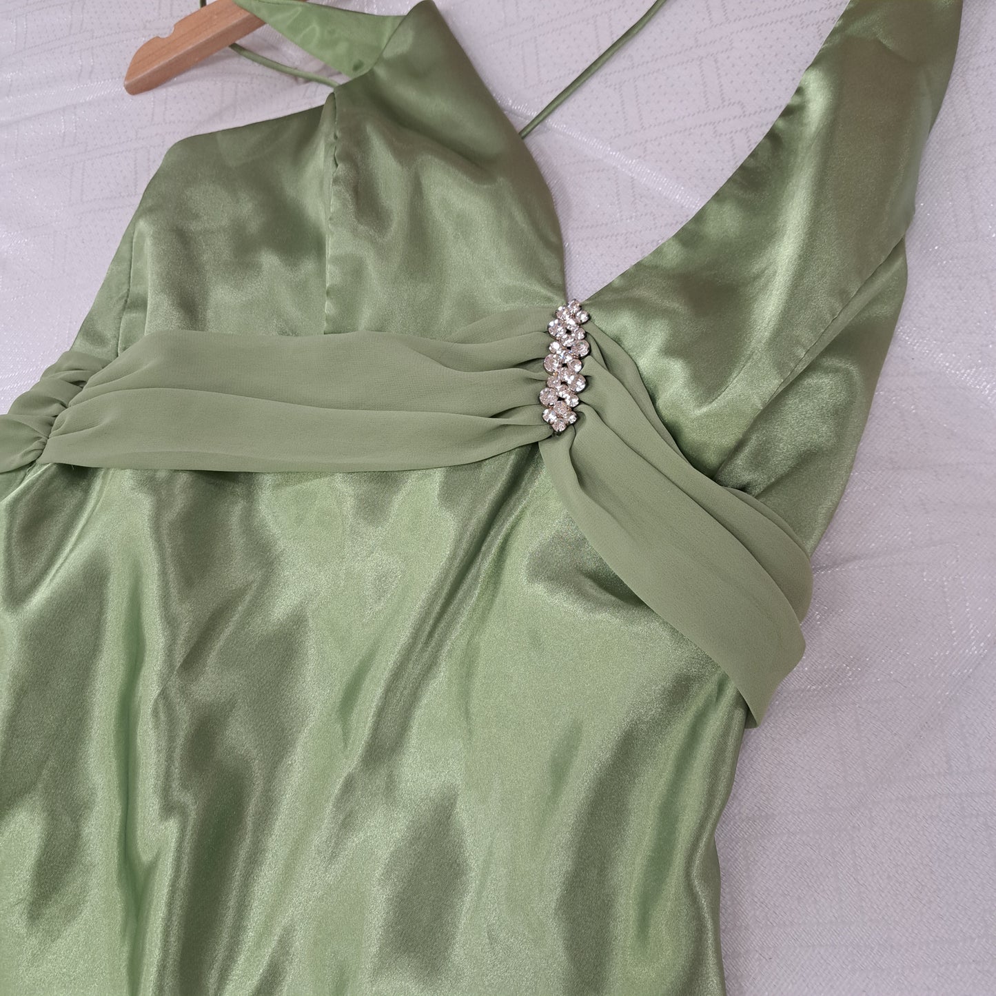 Stunning Betsy and Adam Green Satin Maxi Dress Size 14