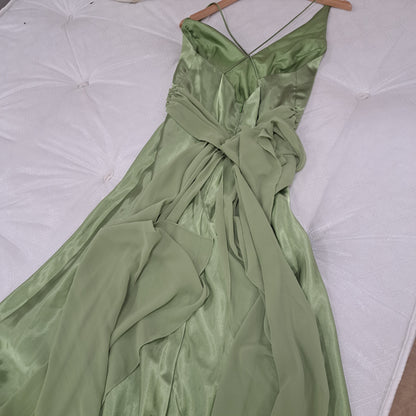 Stunning Betsy and Adam Green Satin Maxi Dress Size 14