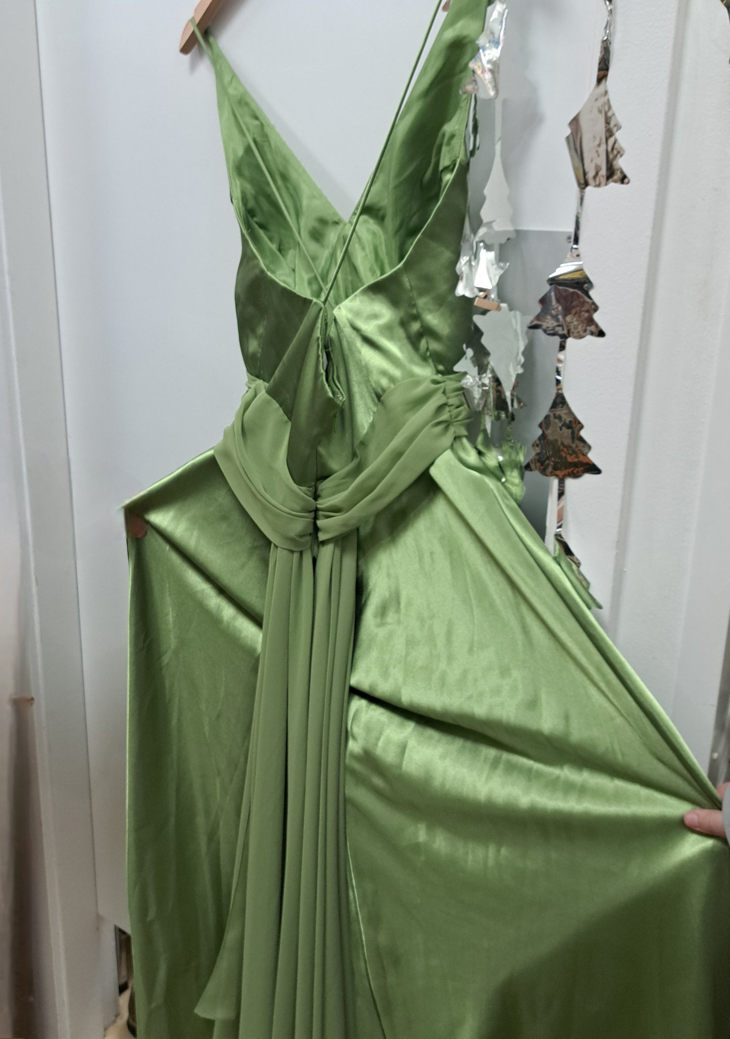 Stunning Betsy and Adam Green Satin Maxi Dress Size 14