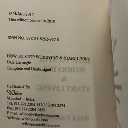 2 x Dale Carnegie Books How To Stop Worrying And Start Living