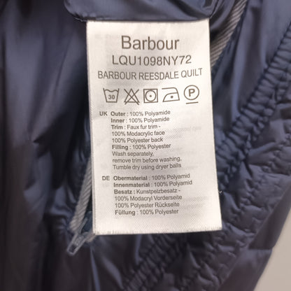 Barbour Size 18 Reesdale Quilt Blue Coat