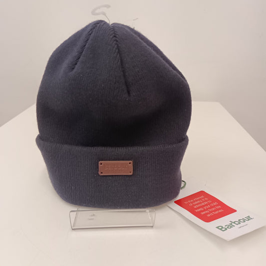 Brand New Barbour Navy Beanie Hat Small Medium Kids