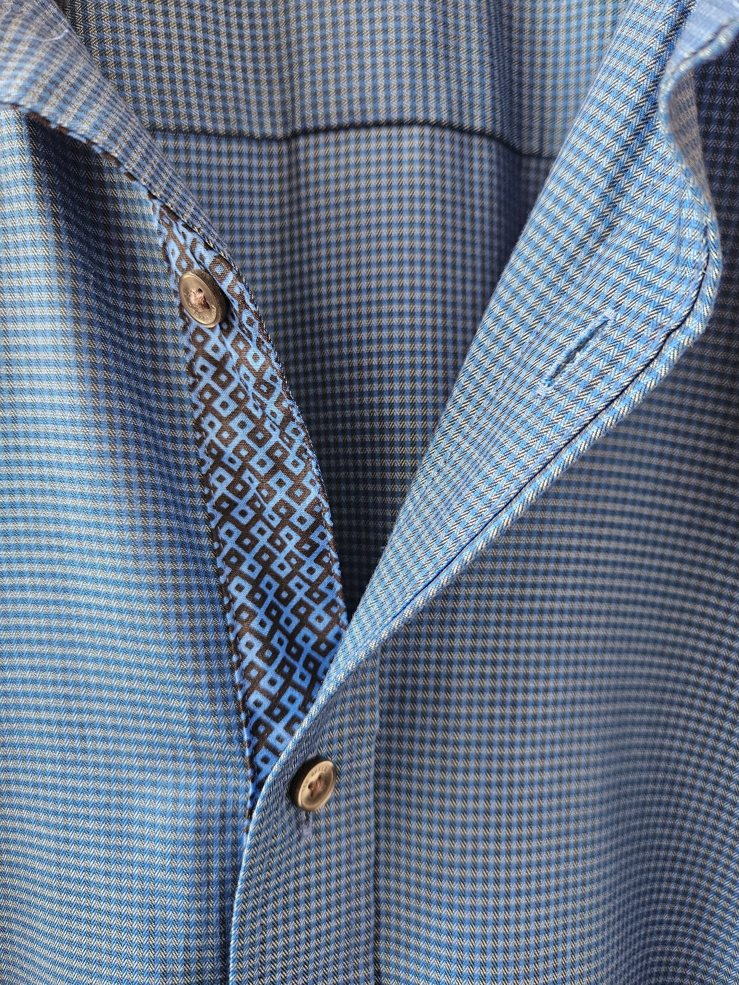 Ted Baker Endurance Mens Long Sleeved Blue Shirt - Size 16 - Excellent Condition