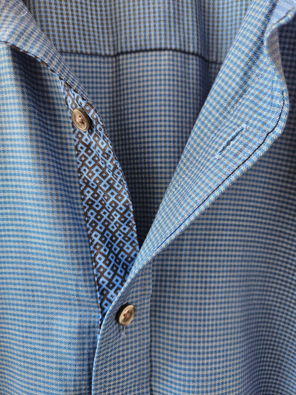 Ted Baker Endurance Mens Long Sleeved Blue Shirt - Size 16 - Excellent Condition