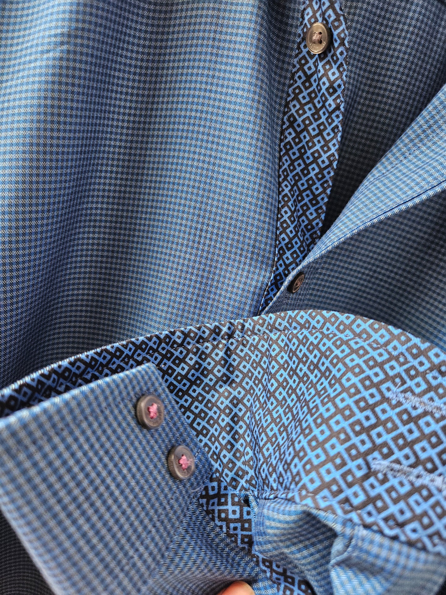 Ted Baker Endurance Mens Long Sleeved Blue Shirt - Size 16 - Excellent Condition