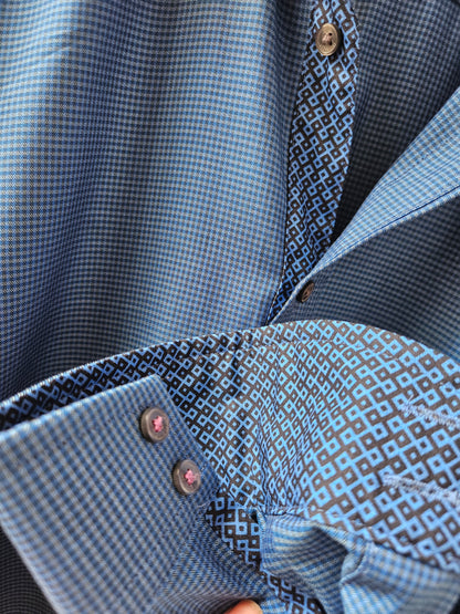 Ted Baker Endurance Mens Long Sleeved Blue Shirt - Size 16 - Excellent Condition