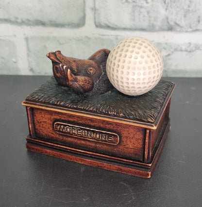 Vintage Golfing Trinket Box "Mole in One"