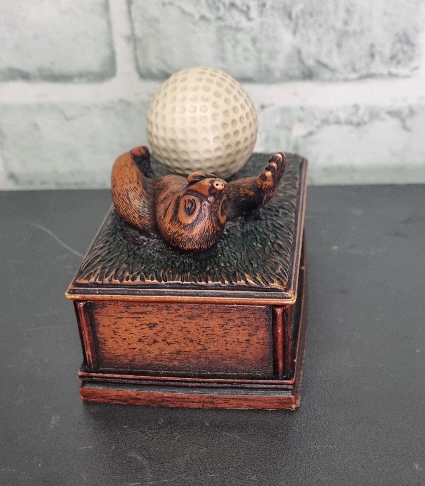 Vintage Golfing Trinket Box "Mole in One"