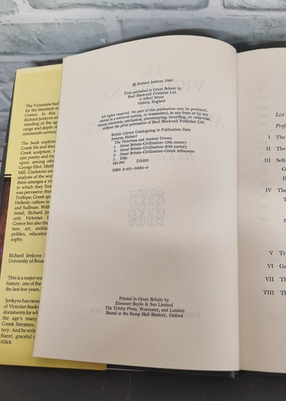 The Victorians and Ancient Greece By Richard Jenkyns Hardcover