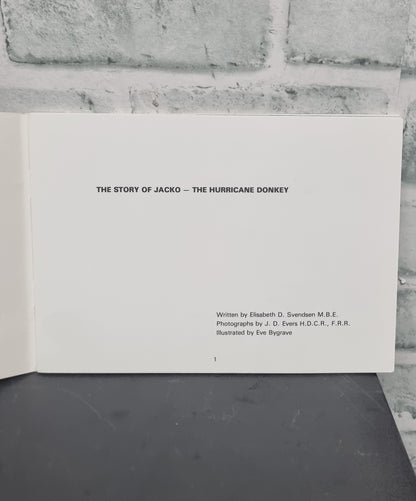 The Story of Jacko the Hurricane Donkey by Elisabeth D. Svendsen M.B.E.