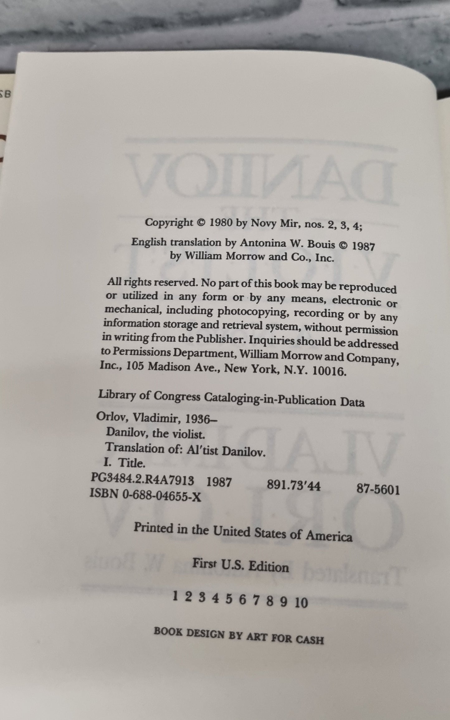 Danilov the Violist by Vladimir Orlov