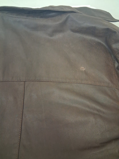 Benetton Formula 1 Powered by Renault Brown Vintage Leather Jacket Medium