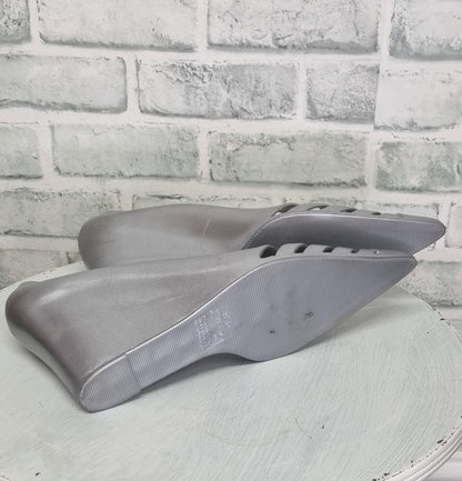 Melissa for Alexandre Herchcovitch Silver Pointy Jelly Wedges Size 40/41