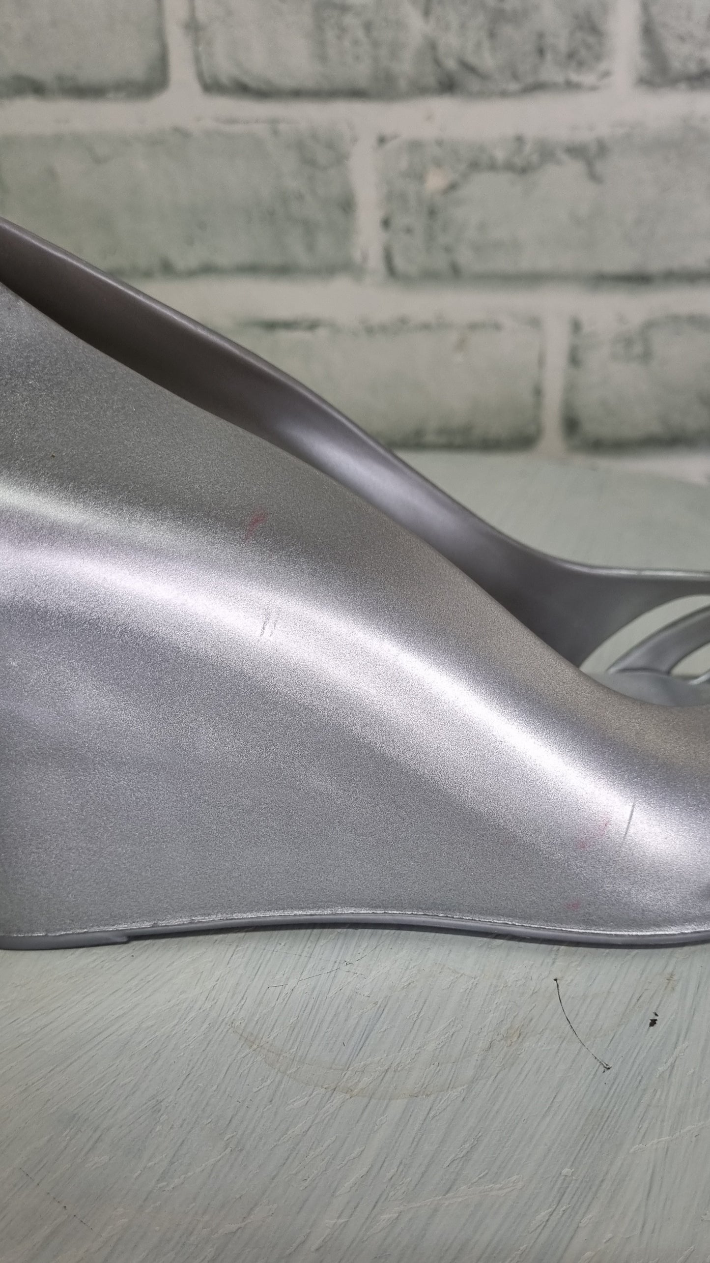 Melissa for Alexandre Herchcovitch Silver Pointy Jelly Wedges Size 40/41