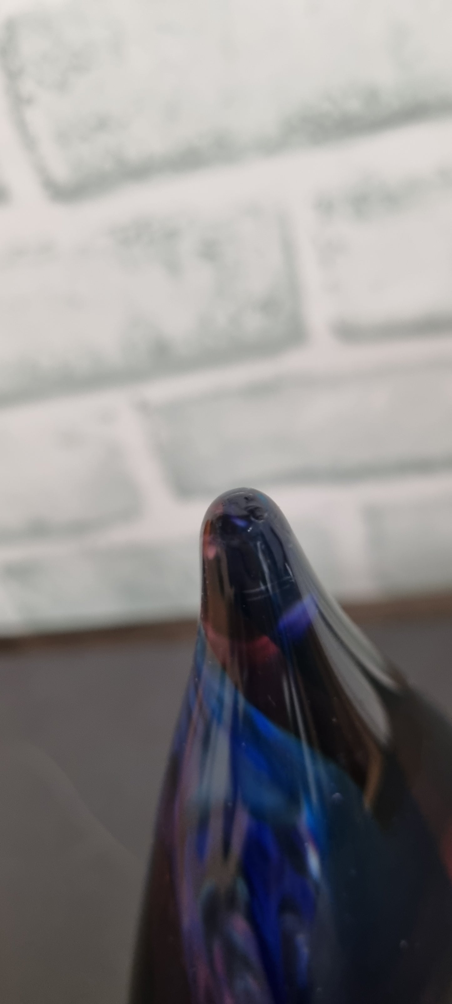 Teardrop Multicolor 6" Glass Ornament