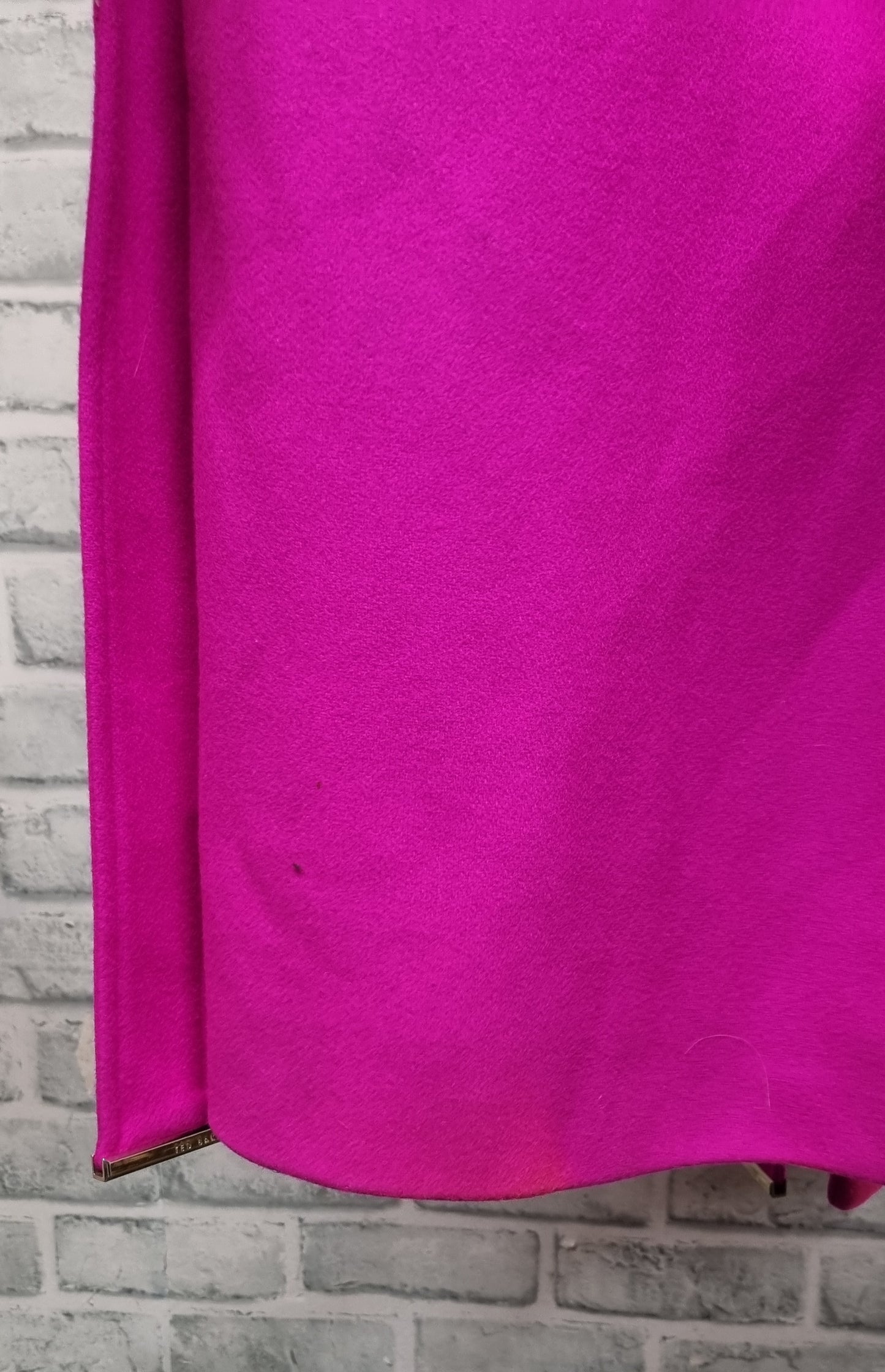 Ted Baker Single Breasted Fuchsia Midi Coat Size 2