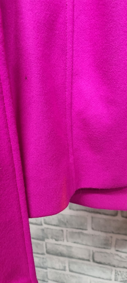 Ted Baker Single Breasted Fuchsia Midi Coat Size 2