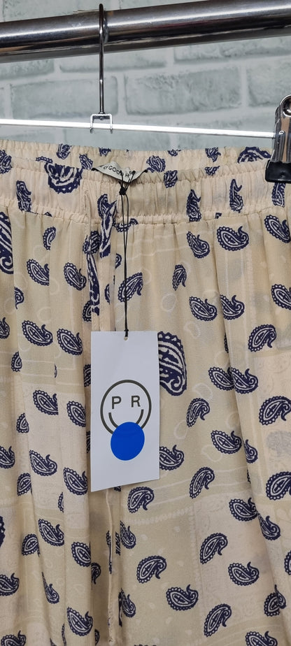 Etre Cecile Silk Paisley Pearl Trousers Size 36/8 BNWT