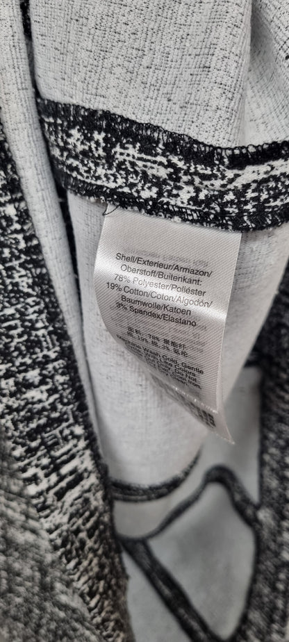 DKNY Grey and White Tweed Style Midi Sheath Dress Size 14