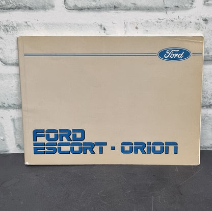 Ford Escort Orion Owners Handbook 4th Edition