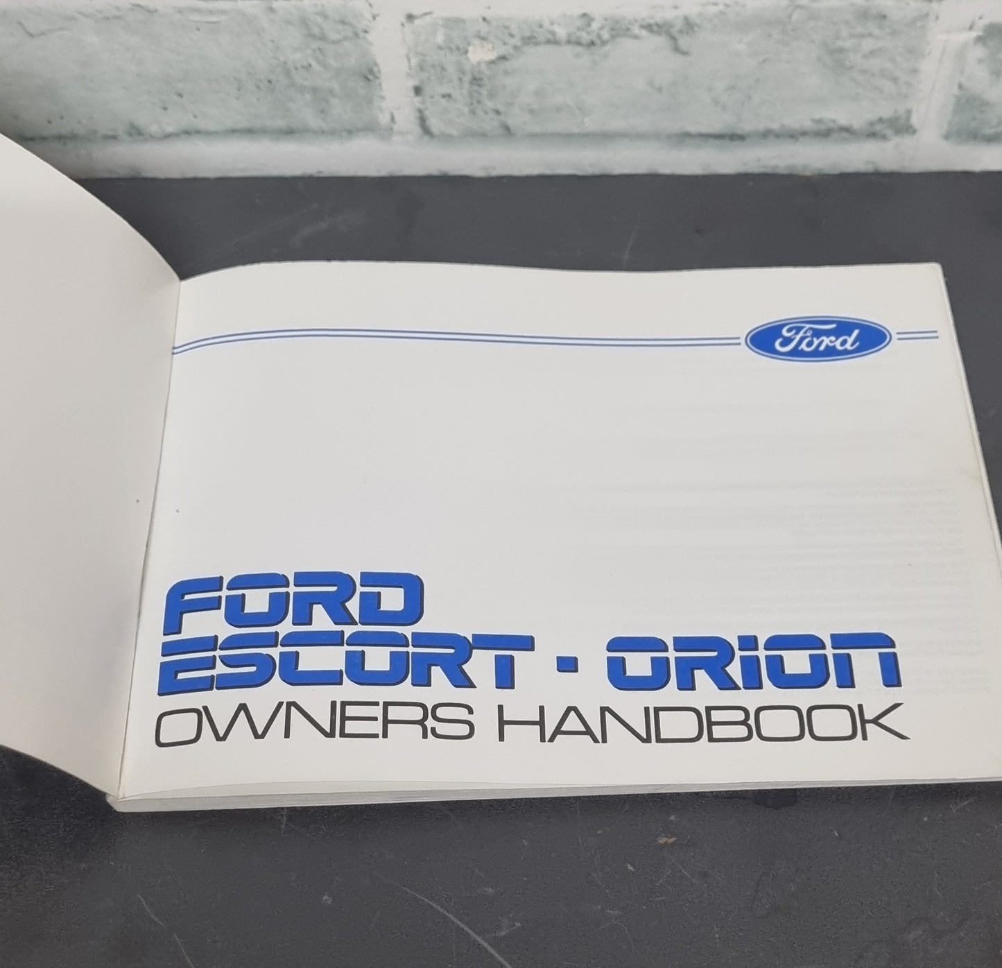 Ford Escort Orion Owners Handbook 4th Edition