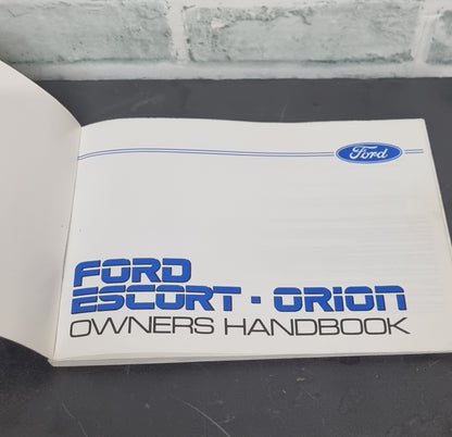 Ford Escort Orion Owners Handbook 4th Edition