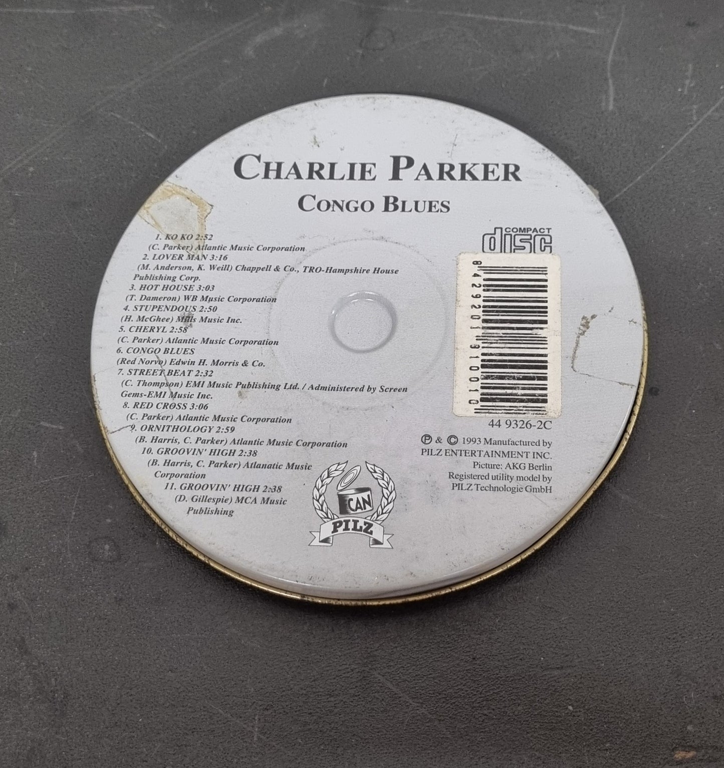 Congo Blues by Charlie Parker Metal Case CD
