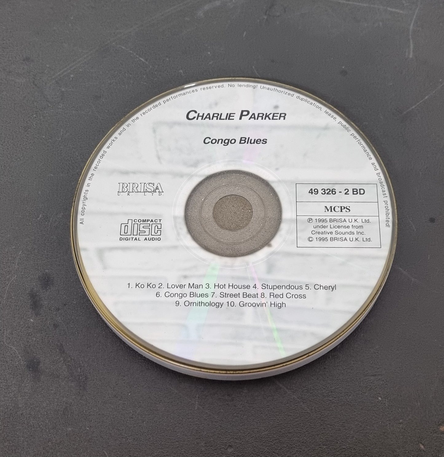 Congo Blues by Charlie Parker Metal Case CD