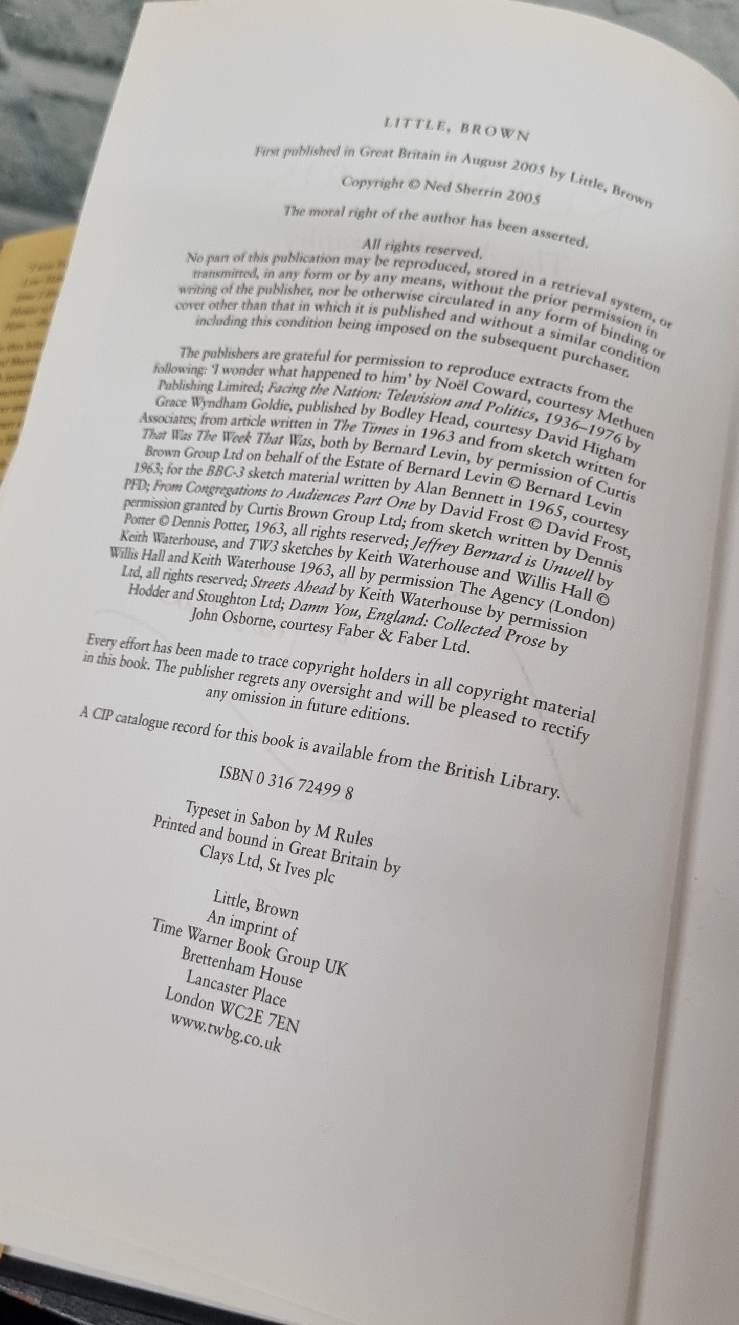 Ned Sherrin The Autobiography Hardback Signed