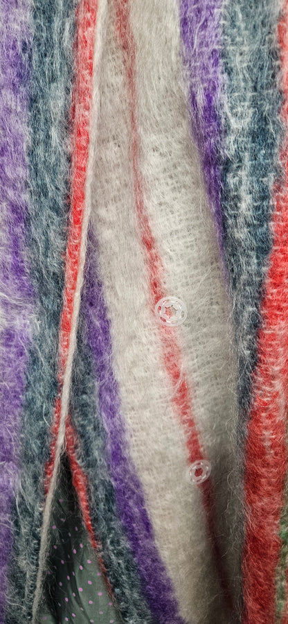 Croc & Maraboo Multi Colored Stripe Mohair Jacket Blazer