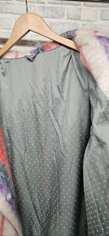 Croc & Maraboo Multi Colored Stripe Mohair Jacket Blazer