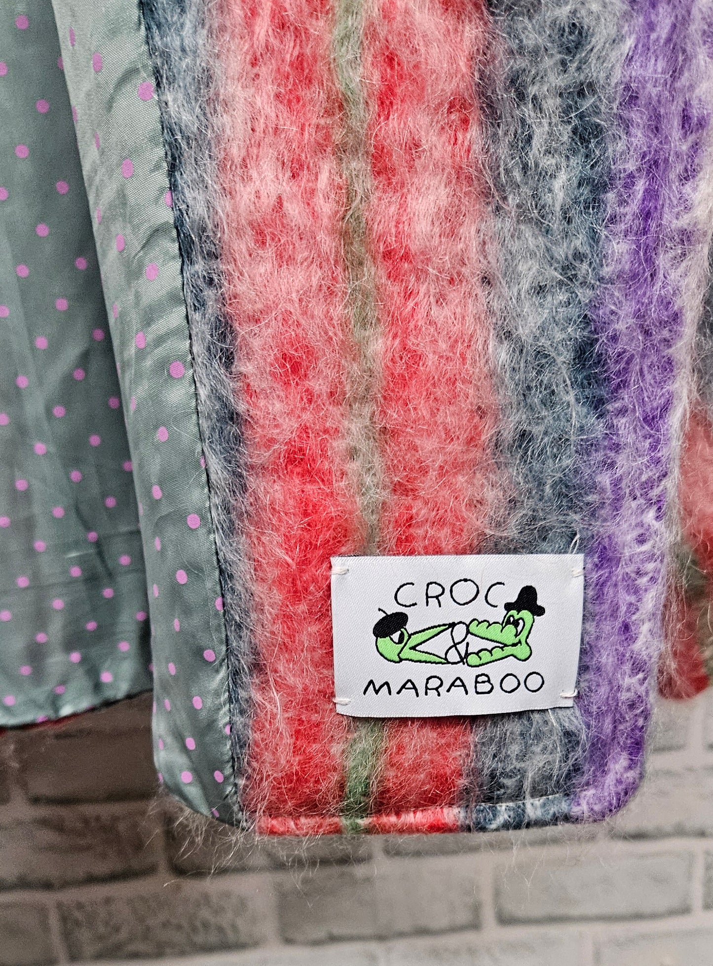 Croc & Maraboo Multi Colored Stripe Mohair Jacket Blazer
