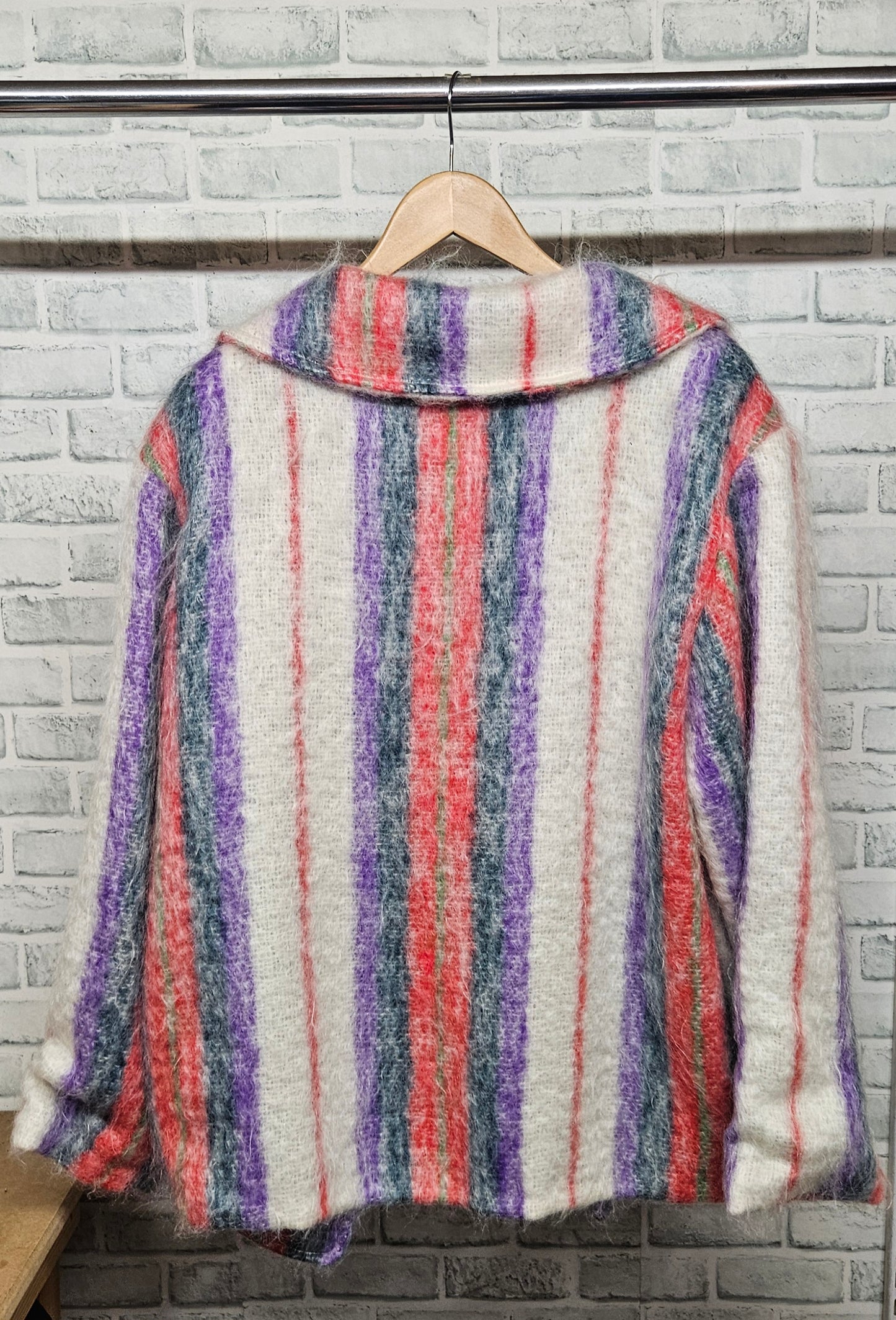 Croc & Maraboo Multi Colored Stripe Mohair Jacket Blazer