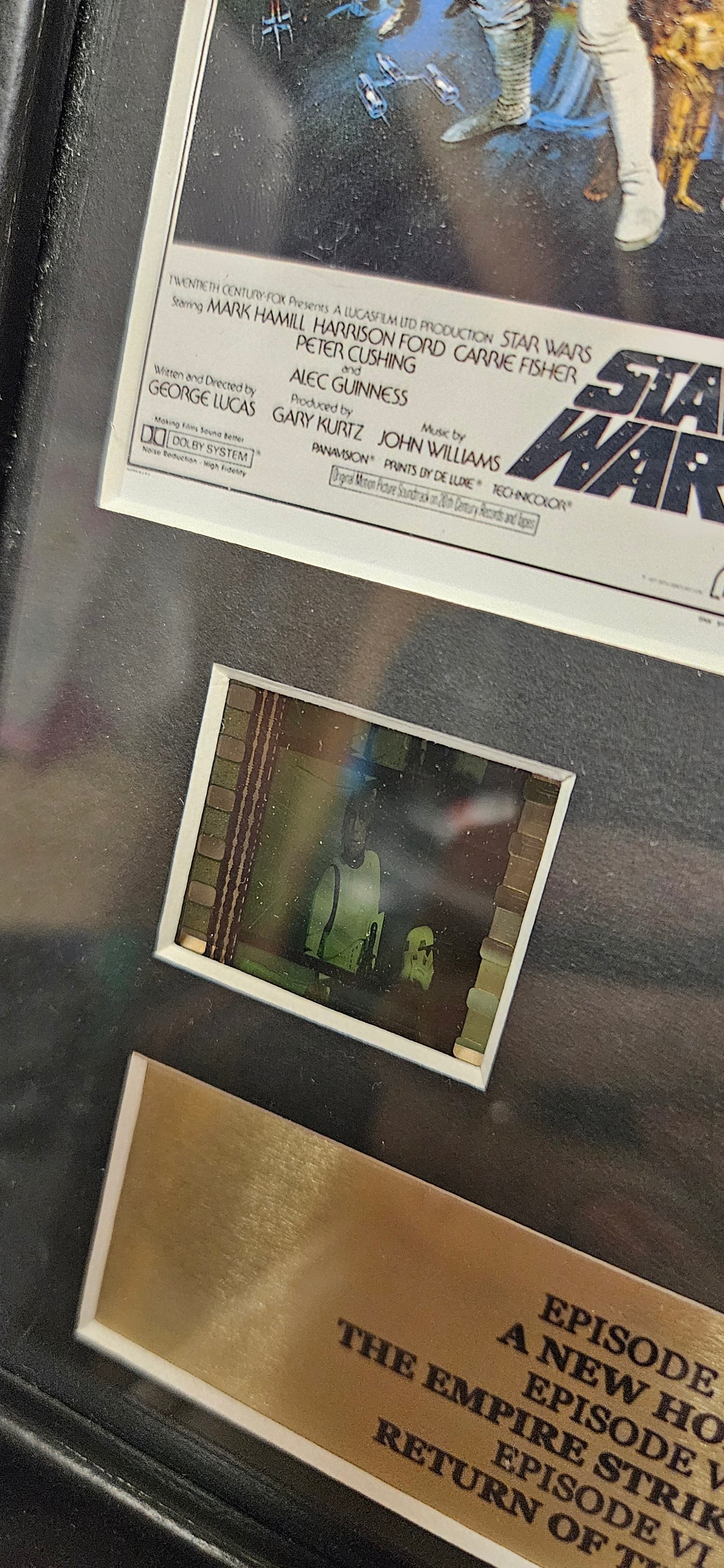 The History of Star Wars Original Filmcell Frame