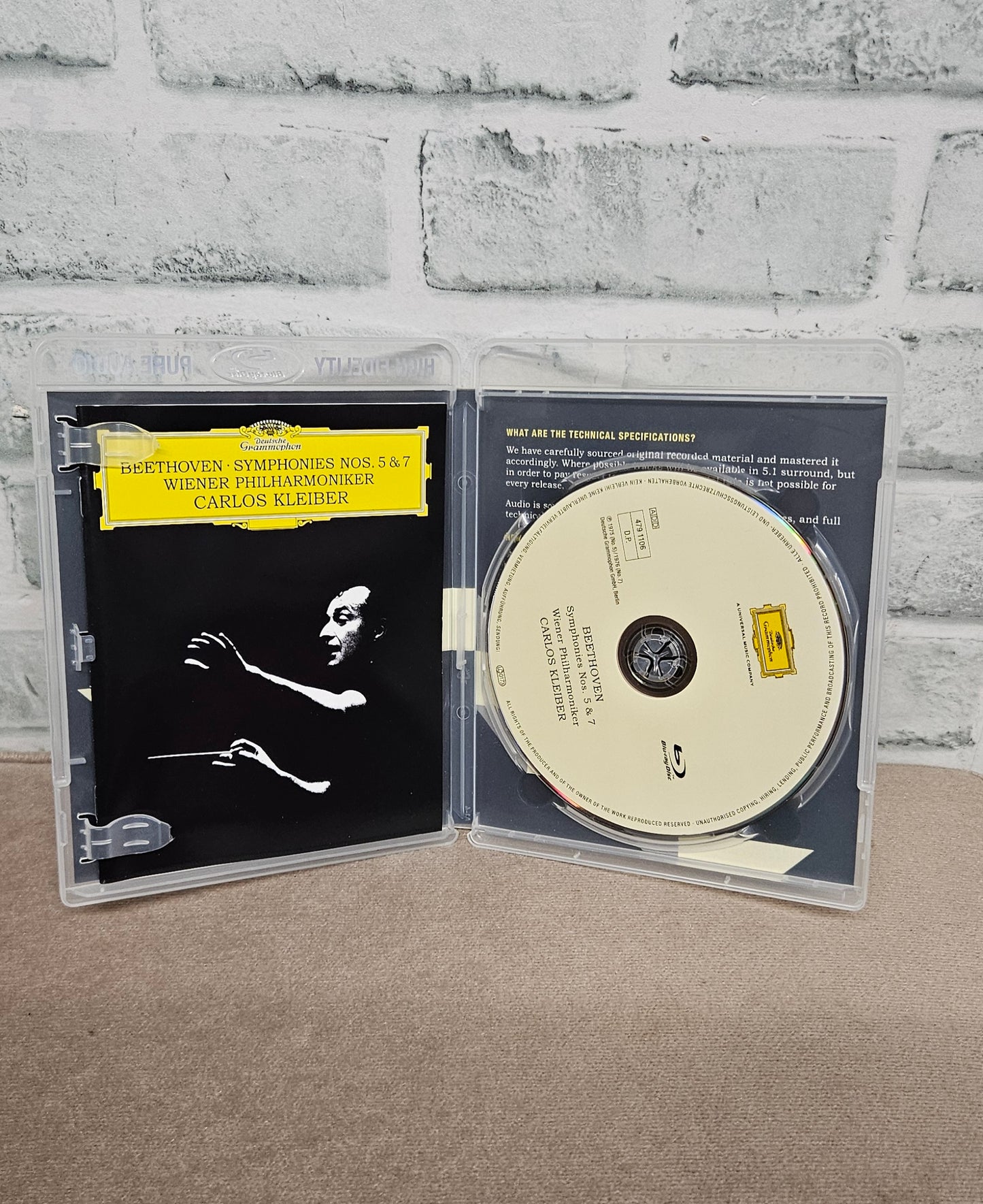 Beethoven Symphonies NOs. 5&7 Wiener Philharmoniker Carlos Kleiber Blu-ray Disc