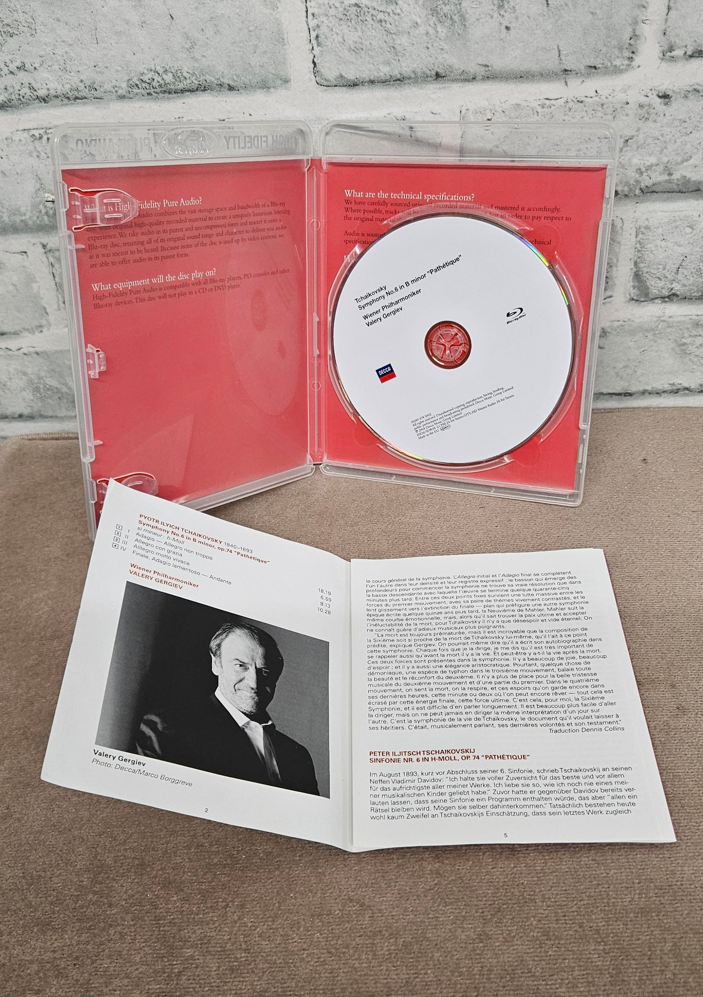Tchaikovsky Symphony No.6 Gergiev Wiener Philharmoniker Blu-ray Disc