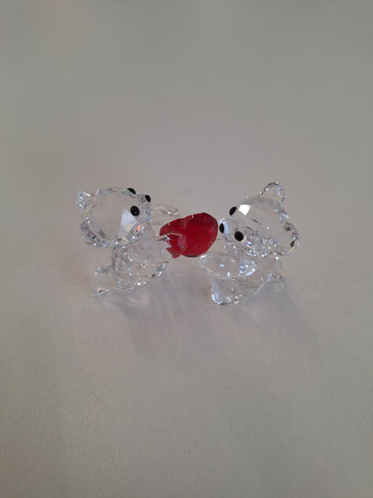 Swarovski The Lovlots Crystal Bears Love Heart Ornament